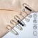 A set of pins (6 pcs.) “Pearls”, 3.5 cm, black and white color in silver