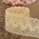 Knitted lace, 60 mm × 10 ± 1 m, beige color