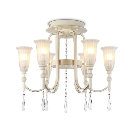 Crowning chandelier with crystal Ambrella Light, Traditional, TR3242, 6HE14, beige color, gold-1