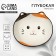 Deep plate ceramic “cat”, 13 x 11 x 5.5 cm, 300 ml, white color