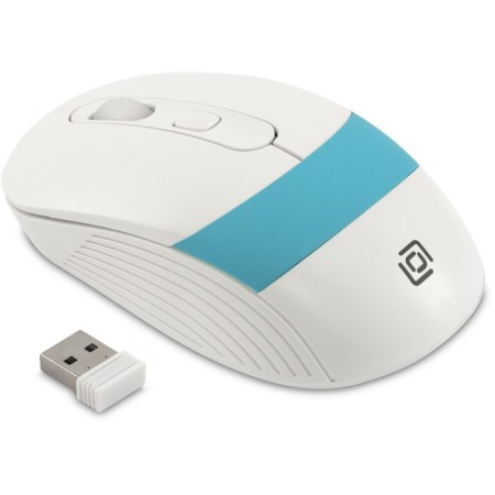 Mouse call 310MW white/blue optical (3200DPI) wireless USB for a laptop (3but)-4