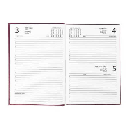 Dated diary of 2025, A5, 168 sheets, boumville, burgundy-6