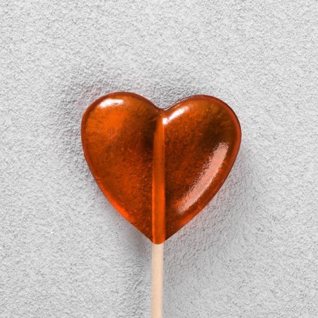 Caramel Lollice "Heart" strawberries, 14 g
