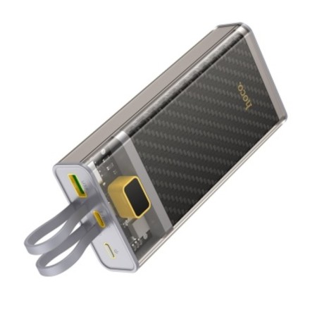 External battery Hoco J104A, 20,000 mAh, 2 Type -C, 1 USB, 1 Micro - USB, 3 A, display, gray-4