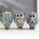 Souvenir Polystone "Filin - I do not see, I do not hear, I will not say" gray -blue mix 7x4.5x3.5 cm