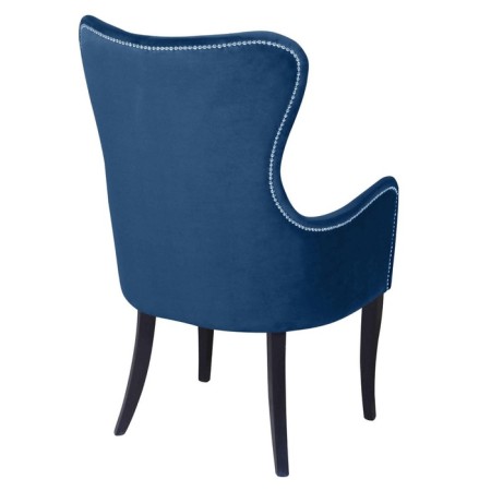 Armchair "Lari", velor fabric, bronze molding, support of the wenge array, color ocean-1