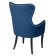 Armchair "Lari", velor fabric, bronze molding, support of the wenge array, color ocean
