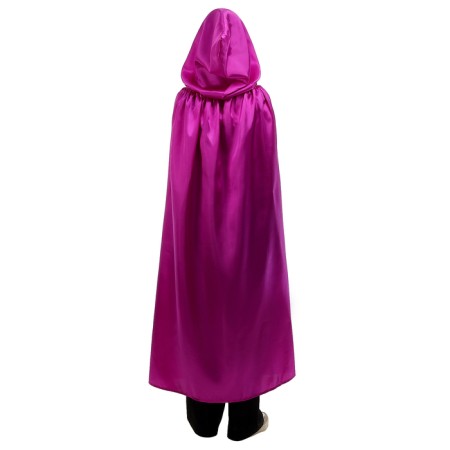Carnival cloak adult, atlas, color bright purple, length 120 cm-2