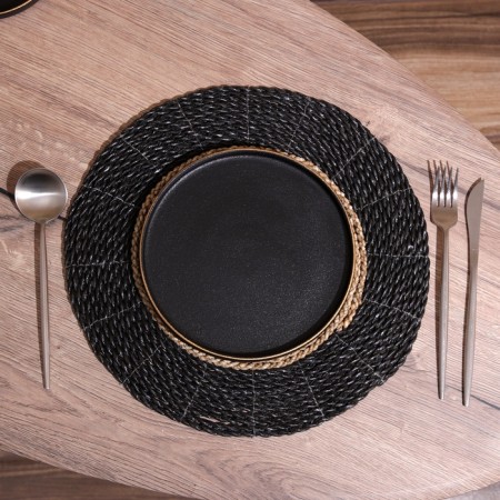 Wicker rug round 35 cm-5