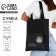 The textile choper “No words”, cat, 35x0.5x40 cm, with pocket, black