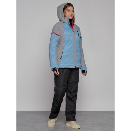 Ski jacket female winter, size 46, blue color-4