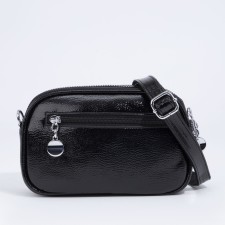 Bag Cross-Bodi with a zipper, black color