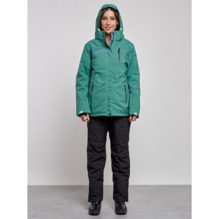 Ski costume female winter, size 54, green color-4