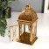 Climber metal, glass for 1 candle "Flash. Fes" gold 21.5x9.7x9.7 cm
