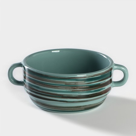 Porcelain broth Tramontano, 300 ml, 11.5 × 5.5 cm, green color
