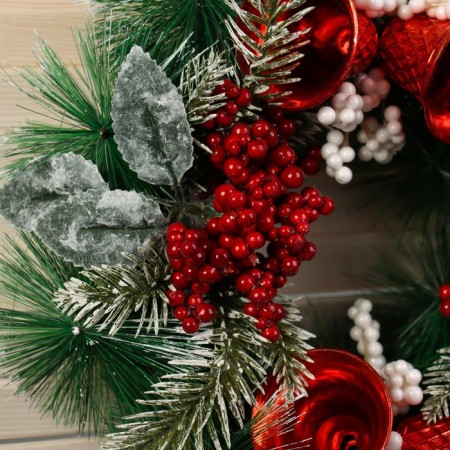 New Year's Wreath D-30 cm "Forest Festival" berry bells-1
