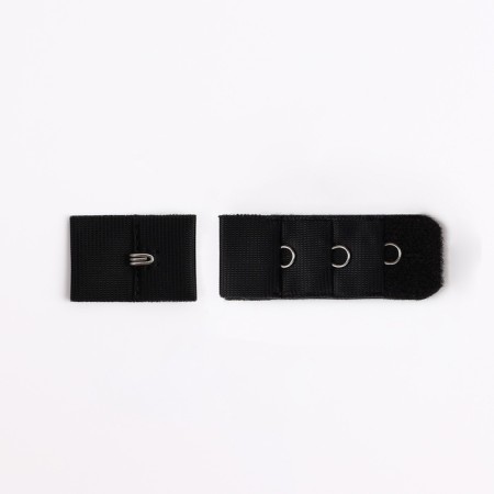 Flasp for a bra, 3 rows 1 hook, 2 × 2.8 cm, 2 × 5 cm, 10 pcs, black color-1