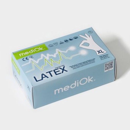 Latex gloves observant non -puddered, textured, n/st, size XL-4