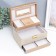 Casket to the leatherette to decorations the chest "Small squares. Gold" 13x16.5x23 cm