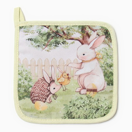 Set of kitchen. Dolyana "animals": mittens 20x28 cm, severity 17x17 cm, 35% HL, 65% PE-3