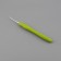 Knitting hook, with silicone handle, d = 2 mm, 14 cm, green color