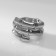 Ring metal "Trend" bamboo, color silver, size 16