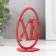 Easter decor "CV" 6.5x4.7x9.3 cm (set 2 parts) bright pink