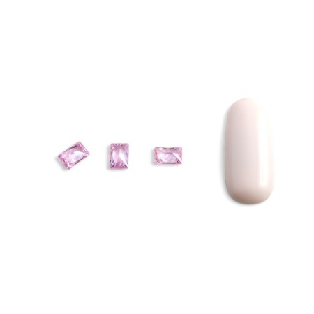 Crystals for volumetric inlay Pole "Baget", No. 1, Pink, 10 pcs