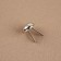 Legs for the bottom of the bag, 15 × 7 mm, 4 pcs, silver color