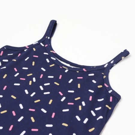 Night shirt female, blue color/candy, size 48-1