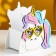 Kashpo wooden "unicorn" 13x7x14.5 cm white