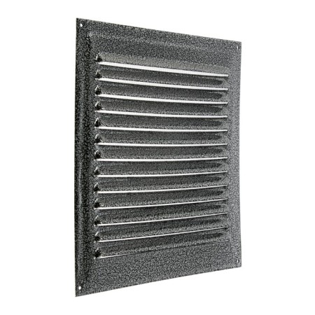 Ventilation grate Zein Lux RM3030SR, 300 x 300 mm, with a grid, metal, silver-4