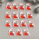 A set of buttons for creativity tree "Bullfigure in the cap" set of 15 pcs 3.3x2.8 cm