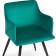 Stool on a metal frame Edgell Metal/fabric, black/green 53x53x86 cm