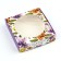 Box for Makarun with low sides "Flowers", 11 x 11 x 3 cm