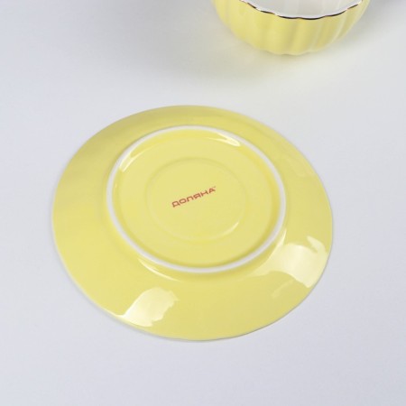 Service Porcelain Tea Daulay "Vivien", 12 objects: 6 cups 200 ml, 6 saucer d = 15 cm, color mix-2
