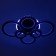 Chase with PDU "IVA" 6XLED 2400W 3000-6000K RGB black 75x52x14cm