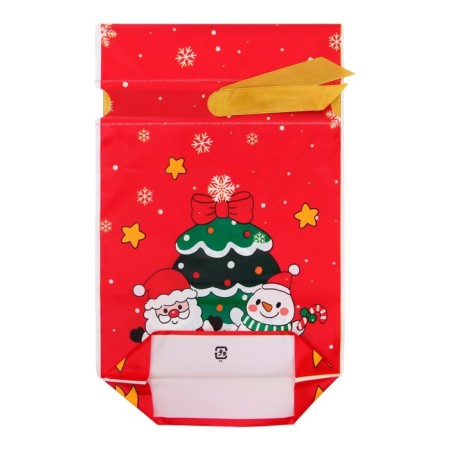 Polyethylene gift package with ties "Christmas meeting", 15x23cm-3
