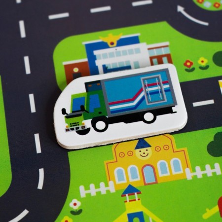 Magnetic designer "City movement", game field: 29 × 21 cm-3