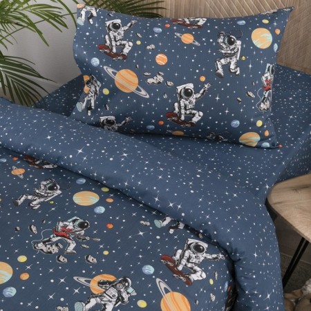 Bed linen 1.5 joint venture "Astronauts", size 145x215 cm, 143x215 cm, 50x70 cm