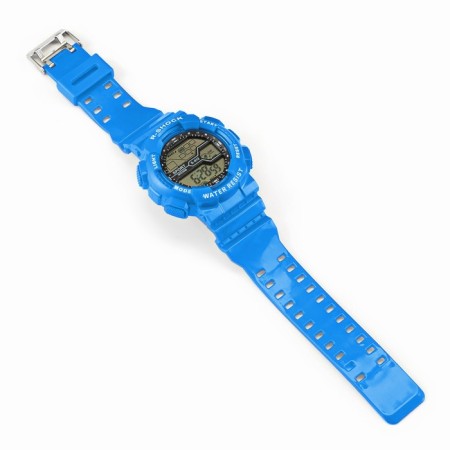 Watch is electronic, waterproof, blue-3