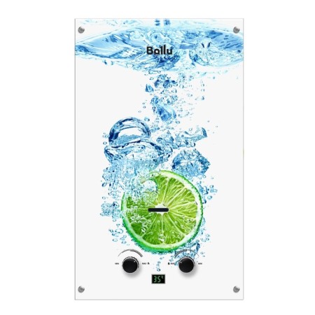 Gas column Ballu Gwh 10 Fiery Glass Lime, 20 kW, wall, white-1