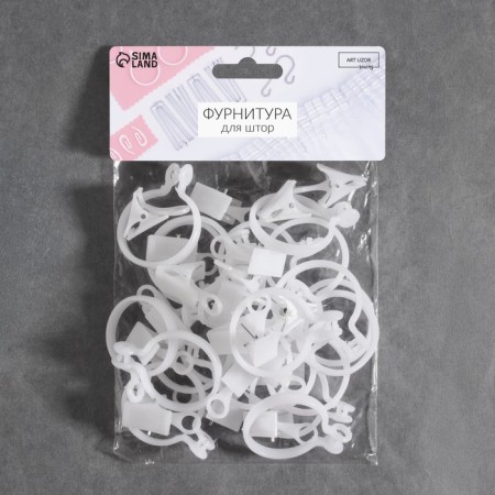 A ring for a cornice, with a clamp, d = 34/39 mm, 20 pcs, white color-1