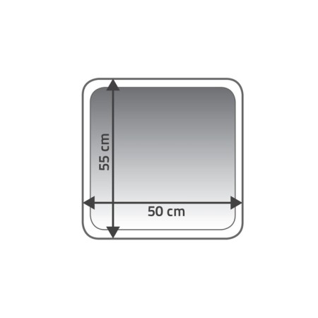 Bathroom mat, gray, 55x50 cm-2