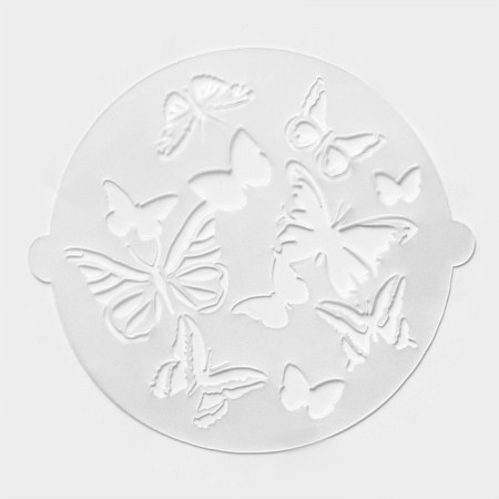 A set of culinary stencils for decorating baking "Bouquet", 8 pcs: 2 pcs d = 20 cm, 6 pcs d = 8 cm-11