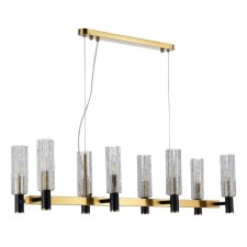 Люстра подвесная St Luce. SL1238.303.08. Casali. 8х40 Вт, E14, 89,4х24,2х23,7 см, цвет латунь