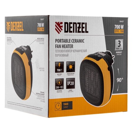 Denzel DTFC-700 portable heat-core, ceramic, 700 watts, 3 modes, fan, heating-14