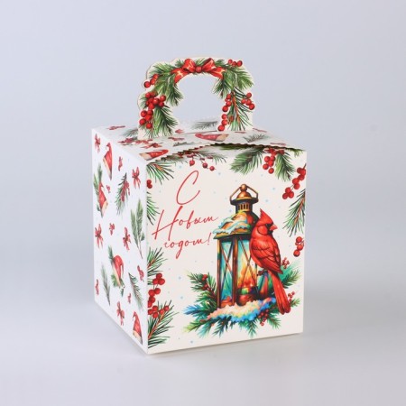 New Year's folding box "New Year's botanist" 14 x 16 x 14 cm, New Year-2