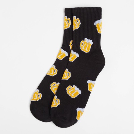 Male socks "Beer" size 41-44 (27-29 cm), black-1
