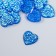 Decor for creativity Plastic "Heart" holography blue set 20 pcs 1.6x1.6 cm